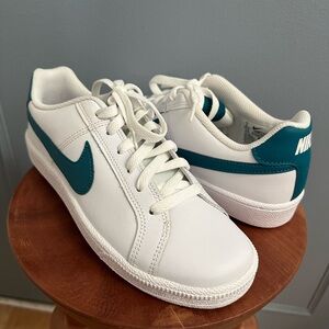 New Nike White and Teal Court Royale Sneakers